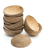 Little Cherry Umweltfreundliche Kokosnussschalen | Biologisch abbaubare Kokosnussschalenschalen tolle umweltfreundliche Alternative zu Holzschale oder Bambusschale | Kokosnussschale für alle
