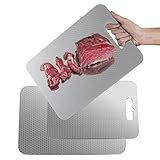 Schneidebrett Set,Edelstahl Rutschfeste Küchenwerkzeuge | Edelstahl Schneidebrett Servierplatte - Für Obst Charcuterie Käse Mahlzeitenzubereitung Zuhause Restaurant Angeln