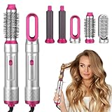 Towwoo 5 in 1 Haartrockner Warmluftbürste Set, Air Styler mit 5 Aufsätze zum Trocknen, Glätten, Volumen und Stylen, Ionen Pflege, 1000W Curler Richtkamm Lockenstab für Salon Hairstyling