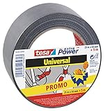 tesa extra Power Universal Gewebeband - Gewebeverstärktes Ductape zum Reparieren, Befestigen, Bündeln, Verstärken oder Abdichten - Grau - 30 m x 50 mm