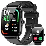 Smartwatch-Herren-Damen-mit-Telefonfunktion - 1,85 Zoll Touchscreen Smart Watch, 111+ Sportmodus,IP68 Wasserdicht Fitnessuhr mit Herzfrequenzmonitor Schlafmonitor Schrittzähler für iOS Android