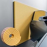 APMOE Garagen Wandschutz Garage Selbstklebend, für Auto Türkantenschutz, Garagen-Wandschutz Wandpolsterung, Kantenschutz Garage für Autotüren, Kann Geschnitten(Wood,200 cm x 20 cm)