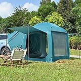 Miuxe Pop-up-Auto-Heckzelt | SUV-Auto-Heckklappen-Markisenzelte Für Camping, Tragbare, Große Van-Kofferraumzeltabdeckung, Mehrzweck-Heckklappenzelt, UV-Schutzbeschichtung, Wasserdicht
