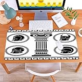 MYAUEYSU Gaming 40x75cm Premium Groß vernähte Kanten langlebig mit high-end Glide und Anti-Rutsch Speed Gaming Mauspad,Antike Helme. Schablone. Vektor-Illustration