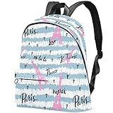 Anmarco Rucksack für Herren und Damen, Cartoon-Oktopus, leicht, Reiserucksack, Schulrucksack, lässiger Tagesrucksack, Aquarell Paris Eiffelturm Love,