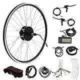 Hinterradnabenmotor, 26 Zoll 48V 250W Hinterrad E-Bike Motor Umbausatz Elektrofahrrad Motor Rad LCD S866 Display Kit