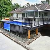 Vorgefertigter modularer Außenpool für den Hinterhof, Stahlrahmen, Familienbehälter, Schwimmbad, großer anpassbarer Fiberglas-Pool