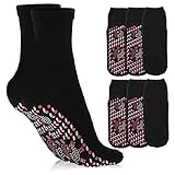 Yardwe 4 Paar Heizsocken Warme Socken Herren Damen Socken Fußwärmer Wintersocken Bequeme Socken Beheizte Socken Herren Beheizte Socken Damen Thermosocken Atmungsaktive