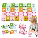 Generisch Mathe-Lernspiele Ab Klasse 1 - Holzspielzeug Zur Intelligenzförderung | Mathe-Lernspielzeug Mit Zeitverständnis-Übungen & Interaktiven Elementen Für Kinder Von 6-8