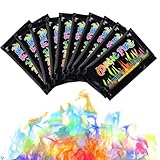 Herefun Buntes Feuerpulver Buntes Feuer, 10g x 10 Magic Fire Pulver Set, Bunte Flamme Farbwechsel Powder, Feuerfarben Pulver Buntes Feuer, Buntes Feuer Neon Flames für Halloween und Weihnachten