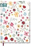 Notizbuch A5 liniert 'Wild Flower' von Trendstuff by Häfft - 124 Seiten, 62 Blatt - ideal als Tagebuch, Bullet Journal, Ideenbuch, Schreibheft - nachhaltig & klimafreundlich