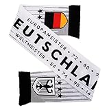 Euroscarves Deutschland Fußball HD Strickschal, Weiß, Schwarz, Rot, Gelb, fits all