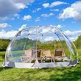 Transparentes PVC Bubble Zelt für 3 8 Personen: wetterfest wasserdicht Iglu Kuppel Gartenpavillon Instant Pop Up Camping Party Hochzeit Shelter (Grau 3x3x2.2m)