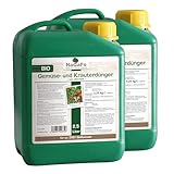 HaGaFe Bio Flüssigdünger Gemüsedünger Kräuterdünger Blattdünger Flüssig Dünger (5 L (2 x 2,5 L))