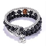 Wild Essentials Diffusor für ätherische Öle, Namaste, Lavastein, verstellbar, Aromatherapie, Schmuck-Set für Damen oder Herren