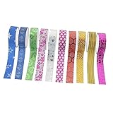 HOMSFOU 100 Rollen Glitzer- und Papierband farbig dünne Washi-Tapes papierklebeband selber machen klassische thematische Aufkleber Dekoratives Washi Tape DIY-Bänder