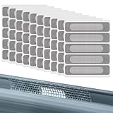 NOPKESV 50-teiliges Fliegennetz-Reparaturset, Moskitonetz, selbstklebender Insektenschutz, Fenster-Moskitonetz (Grau), Fliegengitter, Insektennetz-Reparaturset, Klettverschluss