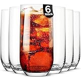 KONZEPT Gläser Set 6-teilig, Transparente 400ml Wassergläser Set, Ideal für Saft, Cocktails, Longdrinks, Eiskaffee, Hohe Londrinksgläser Set