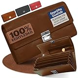 FLEXIBILITE®️Kellner Geldbörse Kellnerportemonnaie Echt Leder auf Qualitätsgeprüft [2025] RFID | Kellnerbörse Kellnergeldbeutel aus Leder | Bedienungsgeldbeutel Taxi Portemonnaie Braun