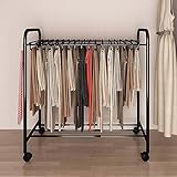 Boden stehende Hosenbügler Rollwagen Kleiderständer mit erweiterbaren Jeans Rock-Kleiderbügel und ausziehbaren Hosenregal Kleiderschrank Organisationsregal Sichtständer