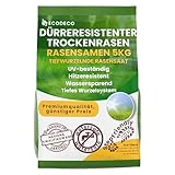 ECODECO Rasensamen Schnellkeimend | Rasensamen Nachsaat Frühling für Flächensuche selbstregenerierend | Dürreresistentes Nachsaat Rasen 5kg