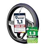 [ 2X Test SEHR GUT ] Pro2Protect Lenkradbezug Leder | Auto Zubehör Innenraum | Lenkradhüllen Grand Tour | Lenkradschoner PKW | Lenkrad Bezug Lenkradschutz | Autozubehör Geschenke für Frauen und Männer