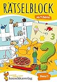 Rätselblock ab 7 Jahre - Band 1: Bunter Rätselspaß für Kinder - Kreuzworträtsel, Labyrinth, Konzentrationstraining und logisches Denken fördern (Rätselbücher, Band 632)