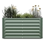 blumfeldt High Grow Straight Hochbeet, Ergonomisches 575-l-Gartenbeet aus Rostfreiem Galvalume-Stahl für Gemüse und Kräuter – Rückenschonendes Design, Einfache Montage, Frostsicher und Kompakt