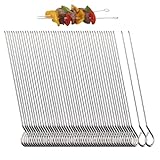 50 Stück Rouladennadeln Edelstahl Rostfrei, 15cm Rouladenspieße Wiederverwendbar Fleischnadel Schaschlikspieße Rouladenklammern für Scharfe Hot Pot Barbecue String