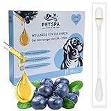 PET SPA 2-in-1 Wattestäbchen für Haustiere – Natürlicher und sanfter Ohrenreiniger für Hunde und Katzen – Entfernt Ohrenschmalz Schmutz und Geruch – Einzeln verpackt für einfache Anwendung – 50 Stück