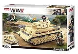 Sluban Klemmbausteine SL95565, WWII - Deutscher Panzer [M38-B0693], Spielset, Klemmbausteine, Soldaten, mit Spielfigur, Army WWII, Multi Color