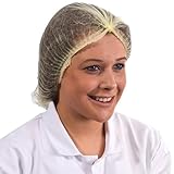 Supertouch Mob Cap – Einweg-Vlieskappe, Polypropylen, elastisch, 52 cm, plissiert, lebensmittelecht, gelb, 100 Stück