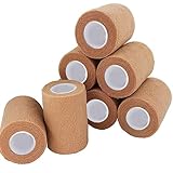 Selbstklebender Verband, 8 Rollen x 7,5cm x 4,5m Pflaster Rolle Verbandsmaterial, Elastische Binde Bandage Fixierbinde Haftbandage Selbstklebend