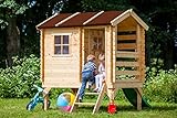 Stelzenhaus mit rutsche aus Holz - B146xL182xH205 cm/1,1m2 - Spielhaus im Freien für Kinder - Gartenspielhaus - TIMBELA M501C