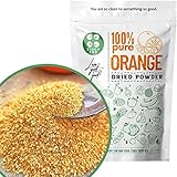 Getrocknetes Orangenpulver Aus Ganzen Orangen | 100% Natürlich Früchte Getrocknet Lebensmittelqualität | Nicht von Orangensirup Reines Fruchtpulver | Getrocknete Orangen | ZingyZoo (grobes Pulver)