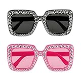 Boland - Partybrille im Set, 2 Stück, Brillen für Erwachsene, Spaßbrille, ohne Sehstärke, Sonnenbrille, Bad Taste Outfit, Zubehör für Faschingskostüme