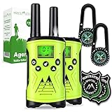 Monte Stivo® Walkie Talkie Kinder | 8-teiliges Set mit Kompass & Badge | Geschenke Kinder Outdoor Spielzeug für Junge und Mädchen