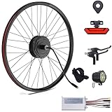 36V 250WHinterradnabenmotor-Kit 26' 27,5' 28'/29'/700C Hinterrad Elektrisches Fahrrad-Umrüstsatz, bürstenloser Getriebe-Hinterradnabenmotor mit optionaler Batterie und Display