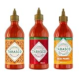 Tabasco Squeeze Scharfe Soße Multipack - Sriracha, Buffalo Sauce und Salsa Picante - Würzige Hot Sauce set mit 3x Easy-To-Squeeze Flaschen von 256ml - Gluten-, konservierungsmittel- und fettfrei