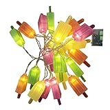 LAPYAPPE LED Eiskrem Lichterkette mit LED für Kinderzimmer Deko Batteriebetriebene Lichter für Fröhliche Wohnräumen und Party Events