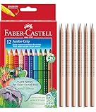 FABER-CASTELL 205276 - Jumbo Buntstifte Set 18-teilig, inkl. 6 Jumbo Grip Bleistifte