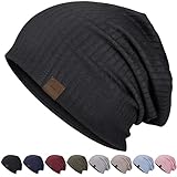 HAMUNI Slouchy Beanie Hip-Hop Weiche Leichte Laufende Beanie Mütze Atmungsaktivität Erwachsene Zwerg Hüte Chemo Cap Schädel Cap für Herren Damen