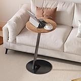 HAOHEJIA Beistelltisch C Form, Kleiner Beistelltisch Couch Rund für Kaffee Snacks Pflanzen, Sofa Side Table für Wohnzimmer Schlafzimmer