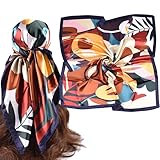 Seidentuch Damen, Satin Tuch FüR Haare, Satin Kopftuch, Bandana Groß, Tuch Kopf Damen Sommer, Silk Head Scarf For Sleeping(90 * 90cm)