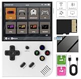 RG35XX Plus Retro Handheld Spielkonsole, Support HDMI TV Output 5G WiFi Bluetooth 4.2 , 3.5 Inch IPS Screen Linux System Built-in 64G TF Card 5515 Games (RG35XX Plus-White)