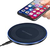 Wireless Charger Pad, 20W Kabelloses Ladegerät, Induktives ladegerät Samsung Kompatibel für Galaxy S23 S22 S21 S20, Induktive Ladestation iPhone Induktionsladegerät mit iPhone 16 15 14 13 Google Pixel