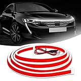 Universal Auto Tagfahrlicht 150cm Flexible Waterproof Auto Streifen Licht 10-16V Dynamic Scan Start Up Hoodbeam Kit Scan Starting Car Hood Light Strip Auto Motorhaube Lichtstreifen für SUV, LKW