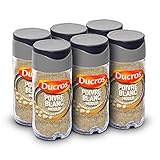 DUCROS - Weißer Pfeffer gemahlen, Nr. 8, klassisch, 36 g, 6 Stück