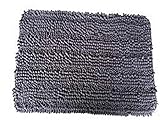 Norwex LIM Chenille-Badematte, Spa Stone Grey Textur ist weich und flauschig.