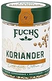 Fuchs Gewürze - Koriander ganz - ideal für Currymischungen oder Reisgerichte - natürliche Zutaten - 40 g in wiederverwendbarer, recyclebarer Dose